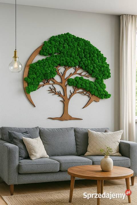 Drzewo mech chrobotek dekoracja ażurowa śląskie