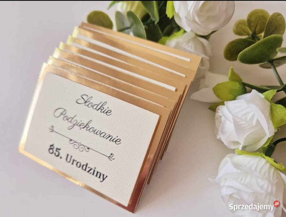 Etykiety Podziękowania Ciasto Ciateczka Urodziny Lubliniec