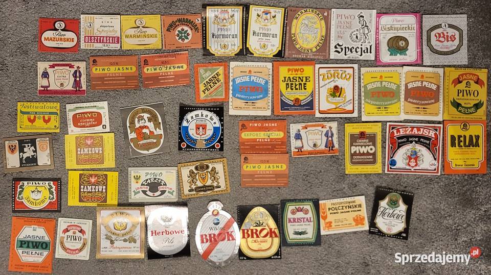 Etykiety piwne zestaw 569 etykiet polskie Ząbki