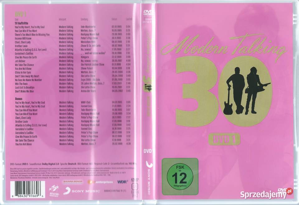 3 DVD Modern Talking 30 2014 Sony Music
