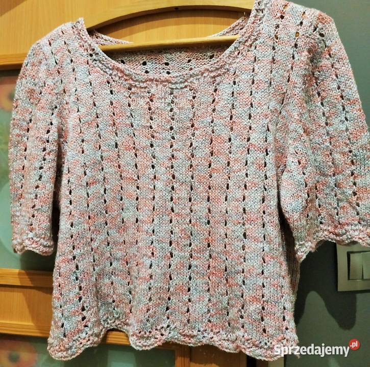 Crop top bawełniany ze srebrną nitką Czchów