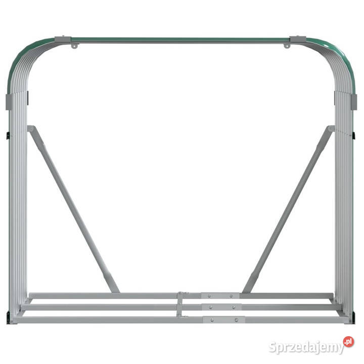 Stojak na drewno zielony 120x45x100 stal