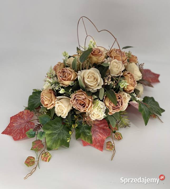 Komplet wiązanek nagrobnych w kolorach jesieni