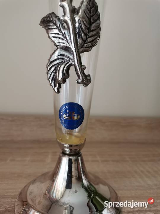 ozdobny kielich ze stylizowaną metalową różą Białystok sprzedam