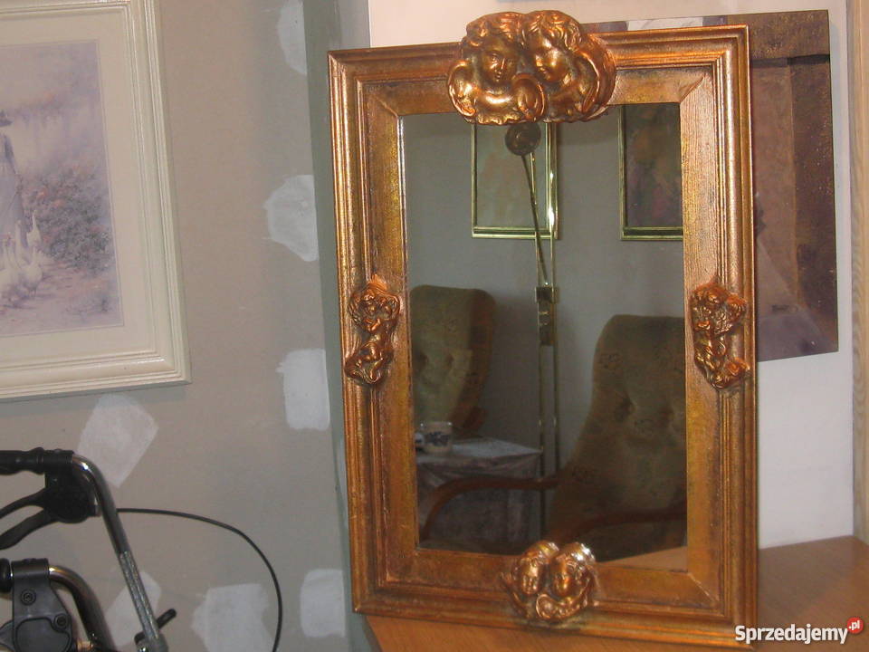 Złote lustro z amorkami inny kolor Gryfino