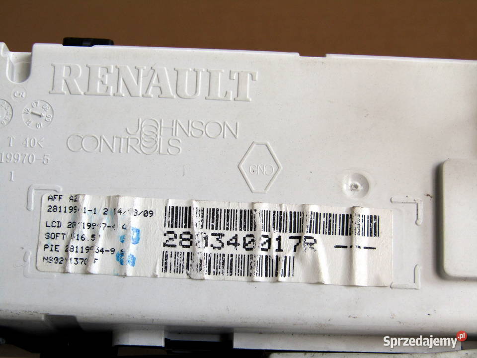 WYŚWIETLACZ RENAULT CLIO III 280340017R łódzkie