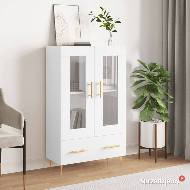 Wysoka szafka biała 695x31x115 materiał sprzedam