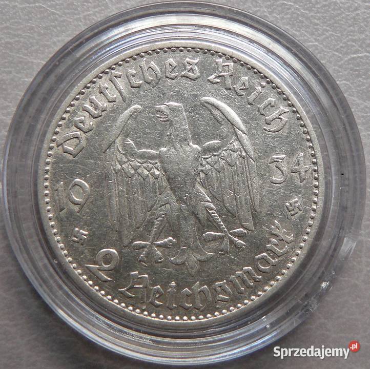 2 Reichsmark 1934 Kościół F Niemcy Szklarska Poręba
