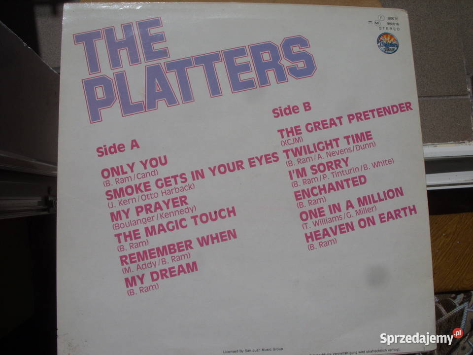 Soul LP THE PLATTERSONJY YOU BABYLON Wołów