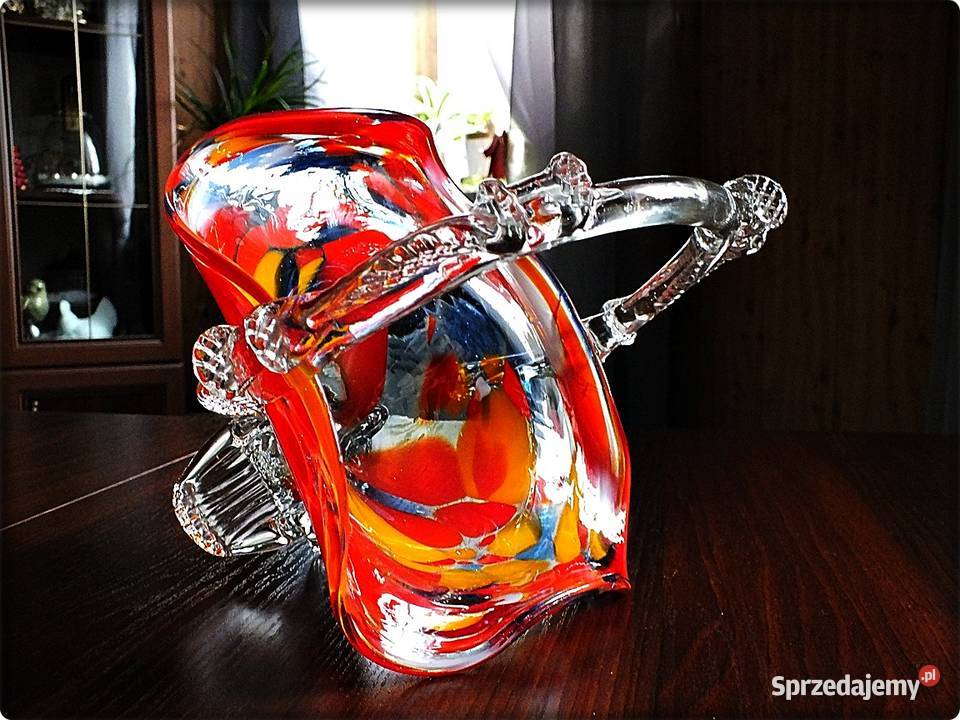 Szklany kolorowy Koszyk 27 Koszyczek Ząbkowice Żary sprzedam