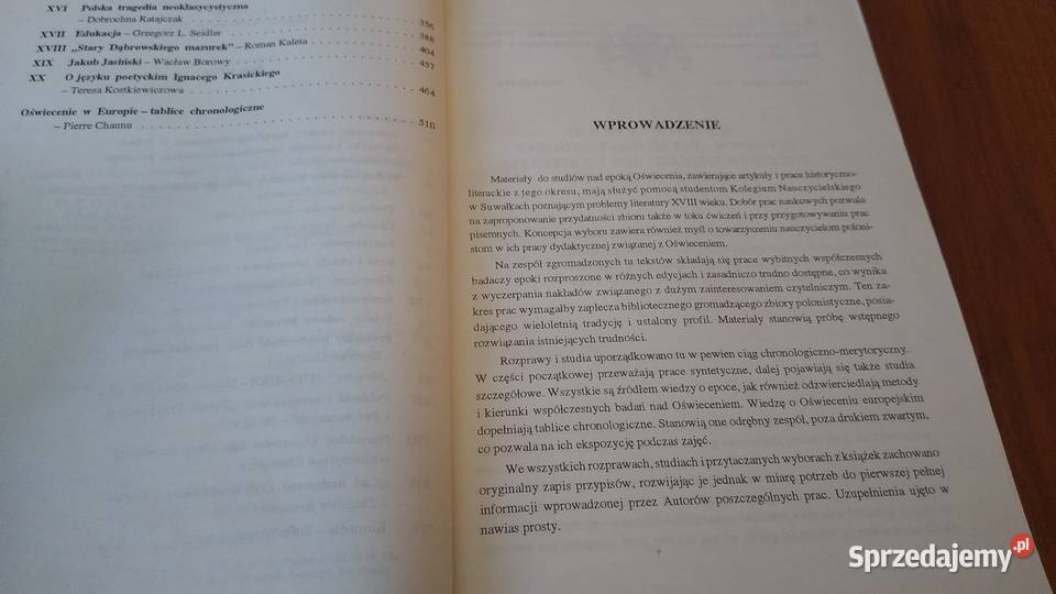 Materiały do studiów epoką Oświecenia Kadulska