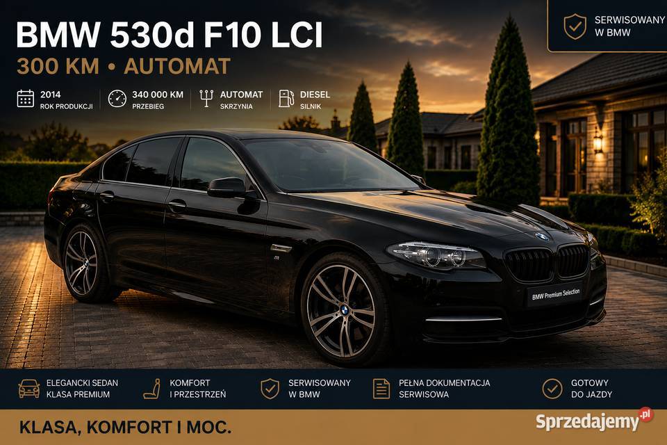 BMW 530d F10 LCI 30 Diesel 300 Automat komputer pokładowy zachodniopomorskie sprzedam