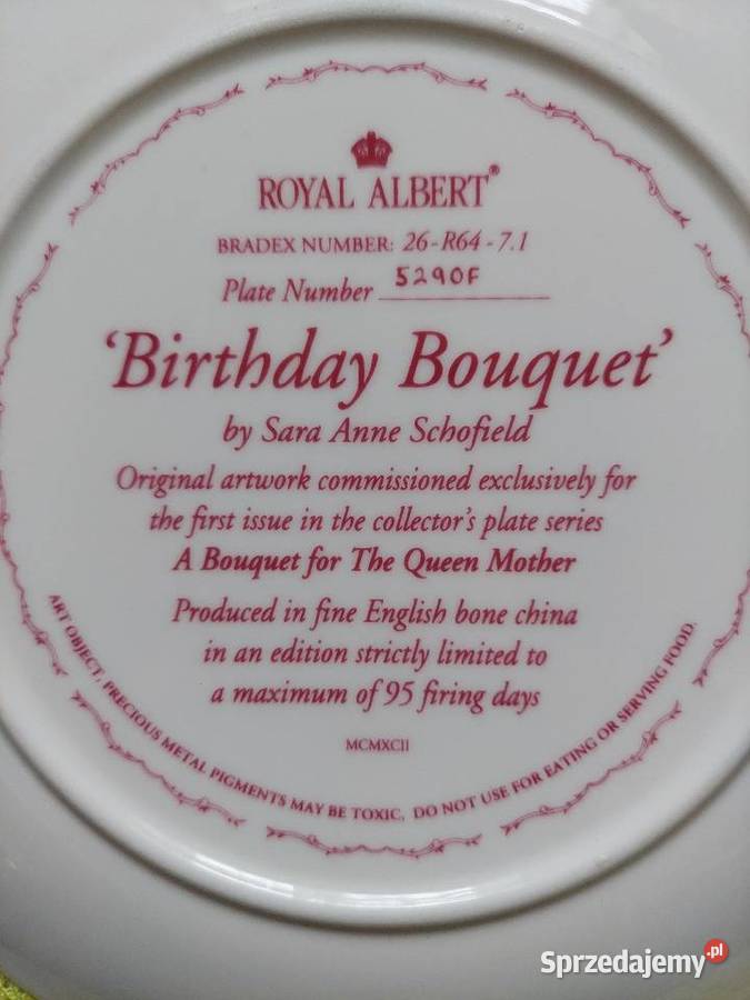 Kolekcjonerski talerz Royal Albert z Porcelana i szkło Chełm