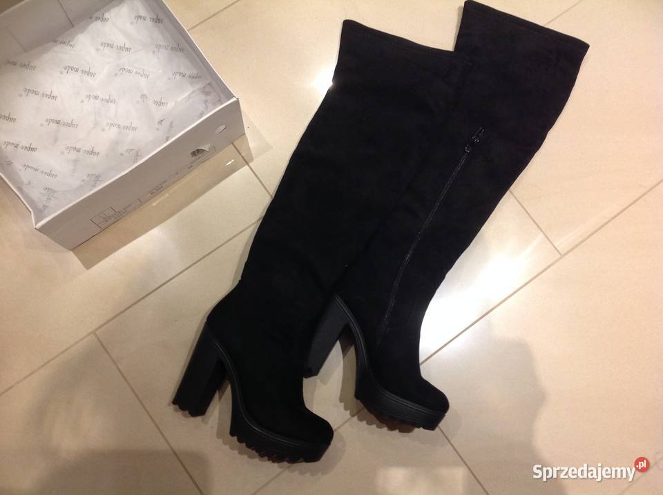 Kozaki Kolano Damskie 36 na platformie nowe lubuskie Nowa Sól