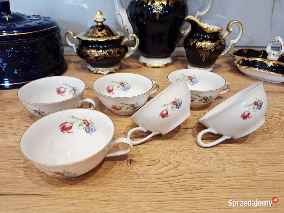 Zrstaw 6 filiżanek porcelana Bavaria Braniewo