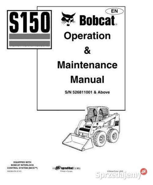 BOBCAT S150 S 150 instrukcja obsługi wysyłka