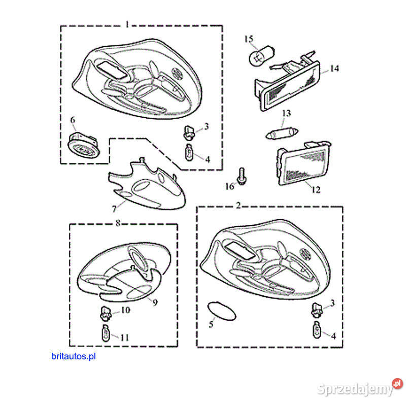 ROVER 75 MG ZT LAMPKA KABINY PODSUFITKI TYŁ NOWA Wyposażenie wnętrza Poznań sprzedam