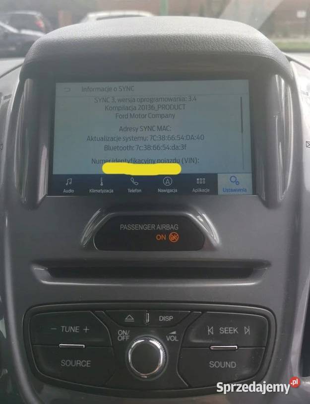 Ford Sync2 Sync3 język polski menu konwersja z