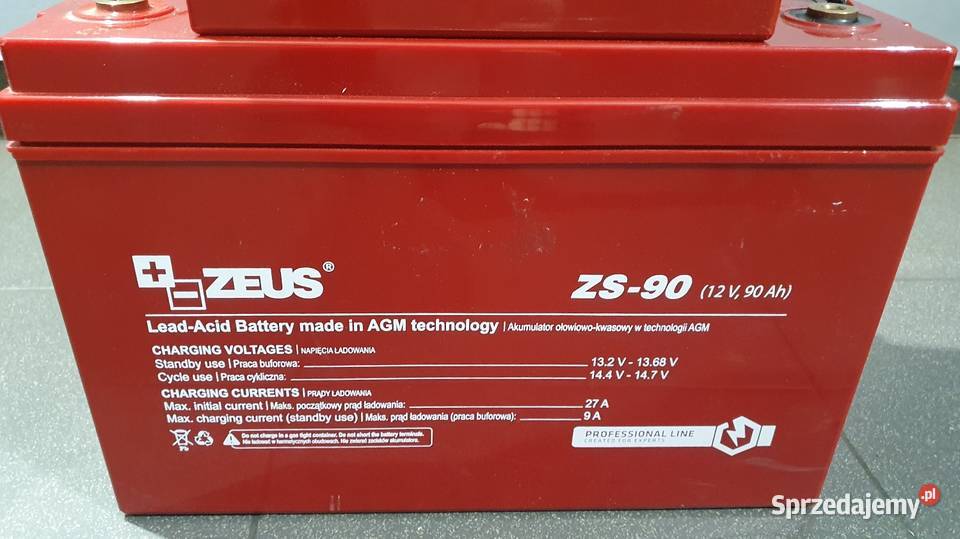 Akumulator AGM 12V 90Ah Zeus Professional Line Lusowo
