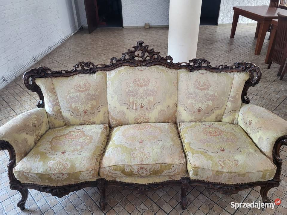 Wypoczynek sofa z dwoma fotelami piękny antyczny Rybnik