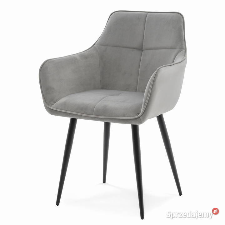 Jasnoszare Krzesło Tapicerowane Quattro Wysyłka wielkopolskie Tarchały Małe