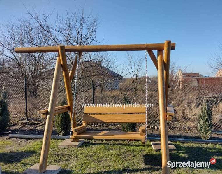 huśtawka ogrodowa drewniana stolarz meble małopolskie Tokarnia