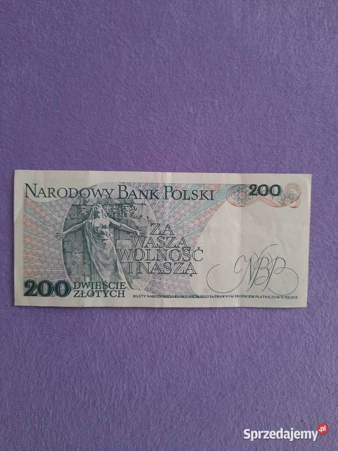 Banknot 200 1988 r Jarosław Dąbrowski seria EN Sosnowiec