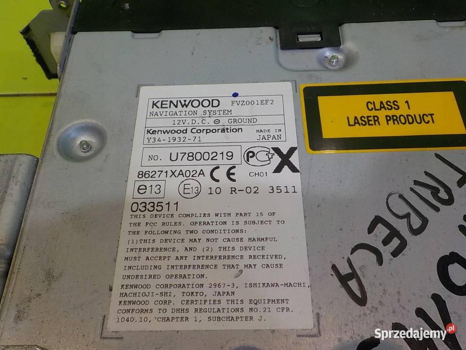 SUBARU B9 TRIBECA 30 B 06r 5D czytnik nawigacji osobowe Suków