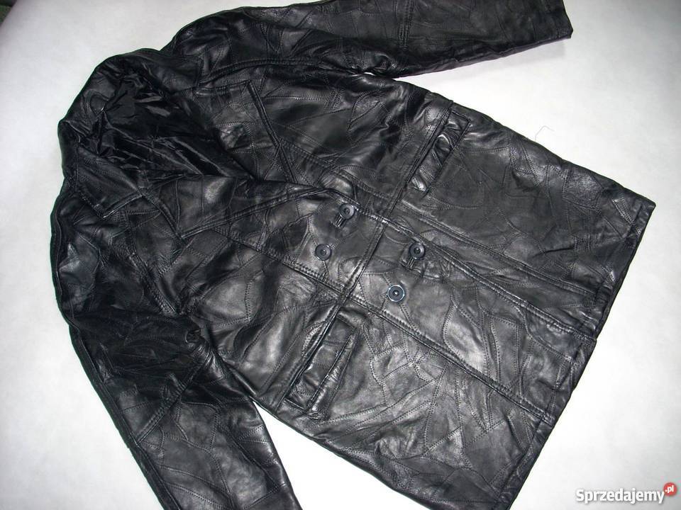 Płaszczyk Kurtka Skóra nat NOWA L XL czarny