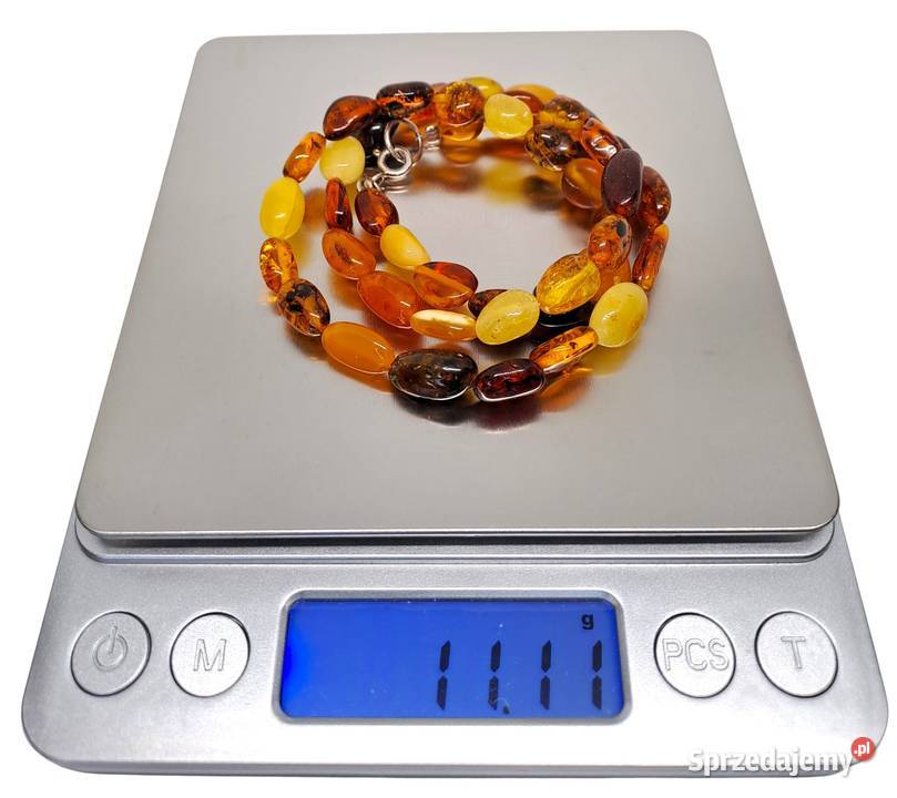 Korale BURSZTYN fasolka polerowana mleko koniak Warszawa sprzedam