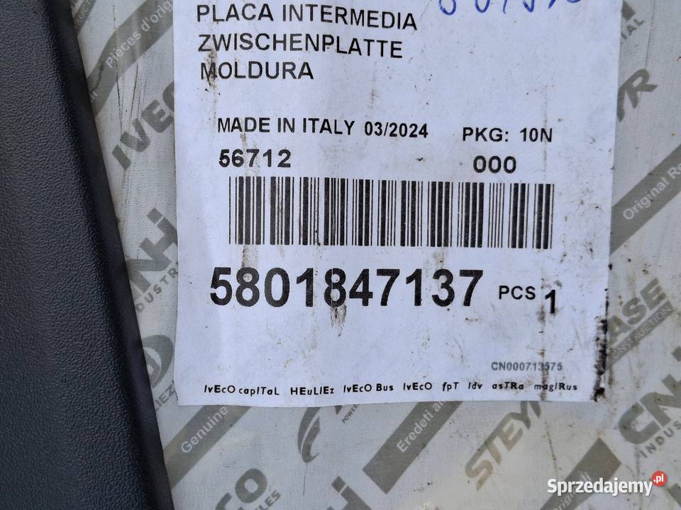 IVECO DAILY 14 LISTWA PRAWA ATRAPY ZDERZAKA PASA Kargowa sprzedam