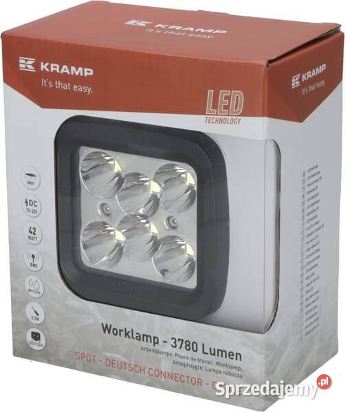 Lampa robocza LED kwadratowa 42W 3780 lm 1030V
