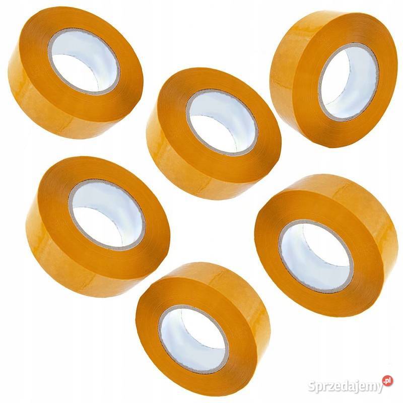 Taśma Pakowa Żółta 48 mm x 50 m Zestaw 6 Rosfix Ludźmierz