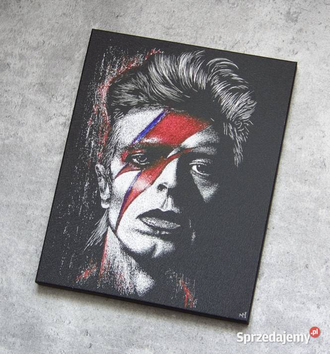 David Bowie Oryginalny obraz ręcznie grawerowany świętokrzyskie Sandomierz