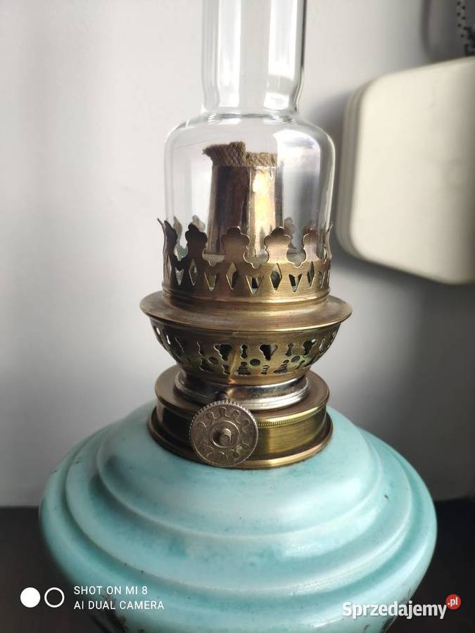 Stara francuska porcelanowa lampa naftowa 34 małopolskie Kraków