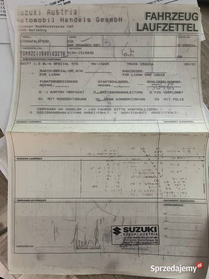 Sprzedam ładne Suzuki Swift Szynwałd