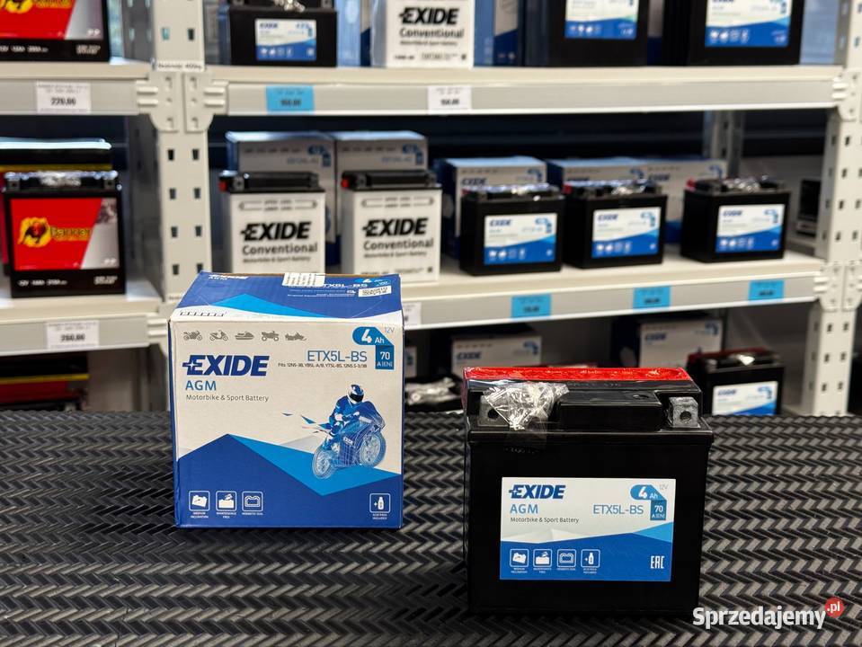 Akumulator EXIDE 12V 4 Ah ETX5LBS YTX5LBS Jasło