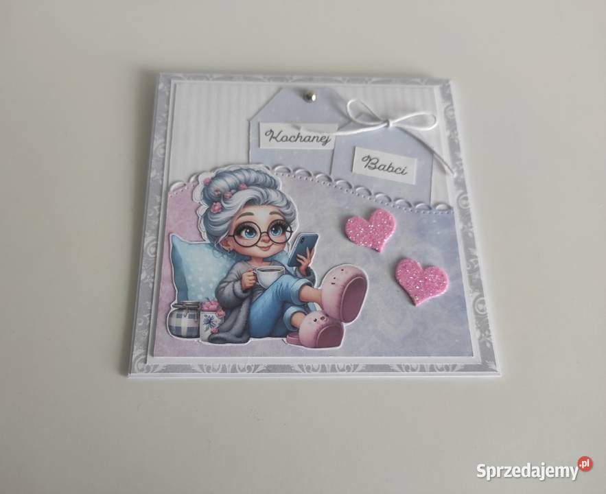 Kartka ręcznie robiona na Dzień Babci 5 łódzkie Łódź