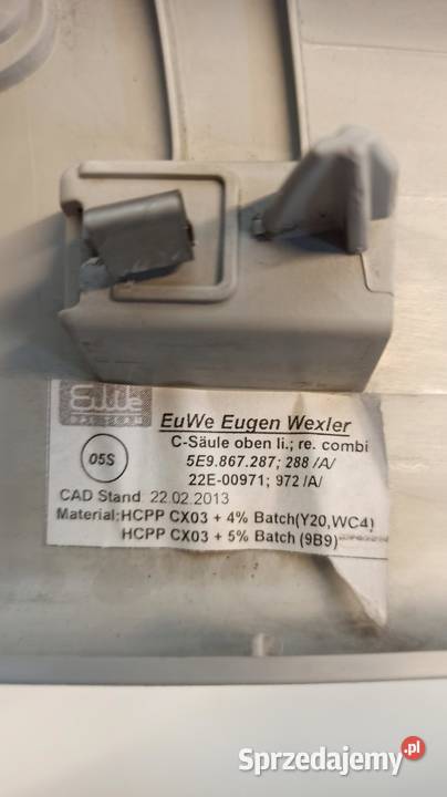 TAPICERKA SŁUPKA LEWA OCTAVIA III 5E9867287 osobowe sprzedam