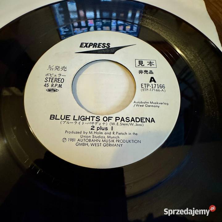 2 plus 1 Blue Lights Of Pasadena VGVG Japan 7 SP Muzyka Warszawa sprzedam