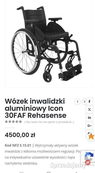 Wózek inwalidzki rehabilitacyjny aktywny wózek Trzebinia