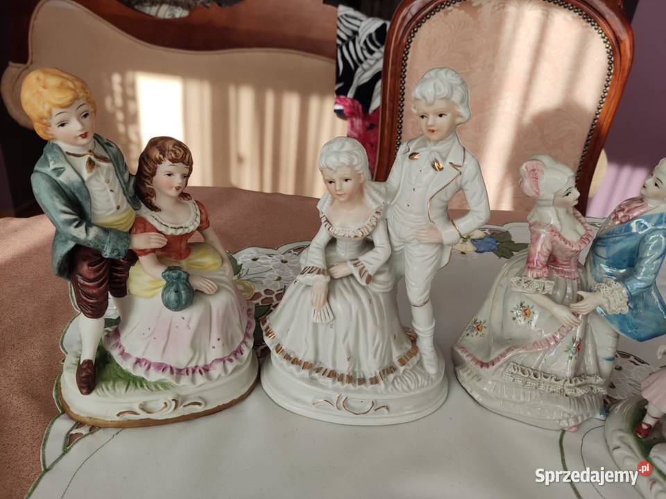 porcelanowe figurki 4 sztuki pary Gorzów Wielkopolski
