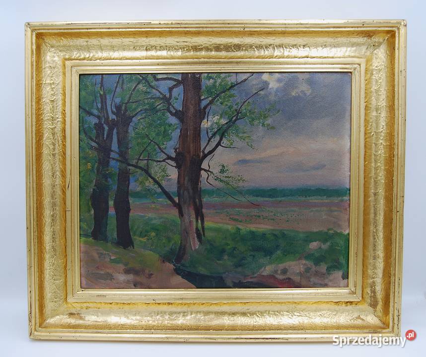 Wojciech Kossak 1856 1942 obraz Park w Wilanowie wielkopolskie Poznań