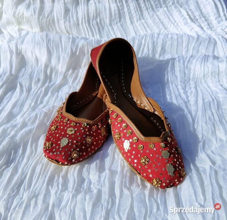 Orientalne buty khussa 38 39 czerwone baleriny Moda i Styl Szczecin