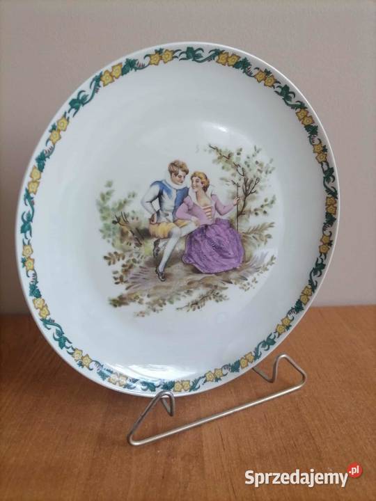 Talerz Dekoracyjny Miłość Wiedeńska Karolina PRL Wałbrzych