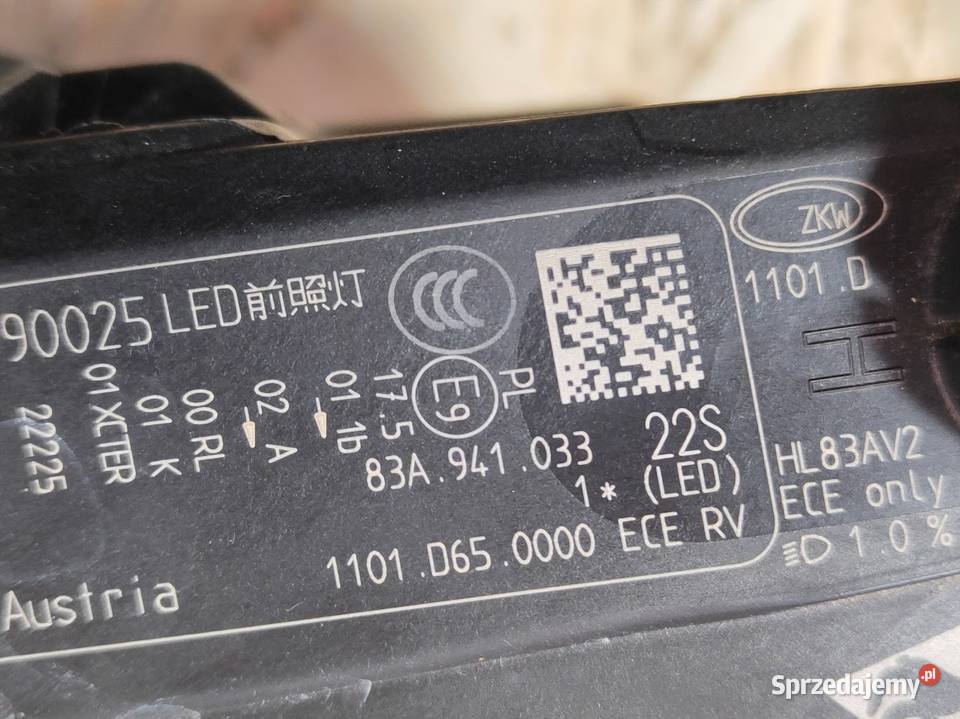 Lampa Lewy Przód Full Led Audi Q3 II 2018 Lampy przednie Pleszew
