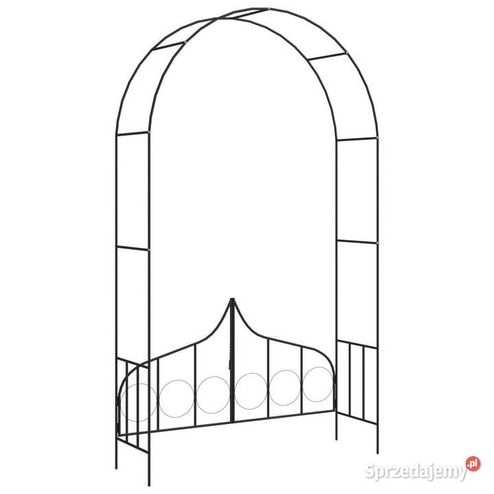 vidaXL Pergola ogrodowa z furtką czarna Pergole i trejaże mazowieckie Warszawa