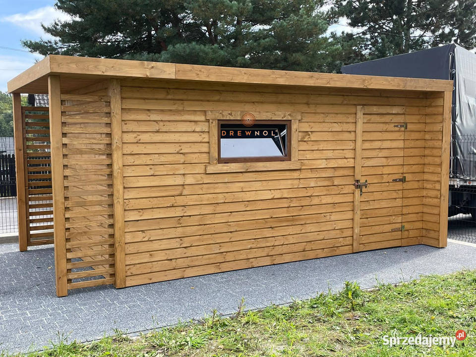 Domek narzędziowy nowoczesny domek plaski dach Częstochowa