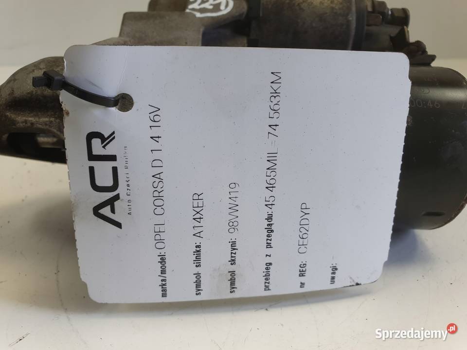 ROZRUSZNIK Opel Corsa D 14 16V ROZRUSZNIK bosch Chełm