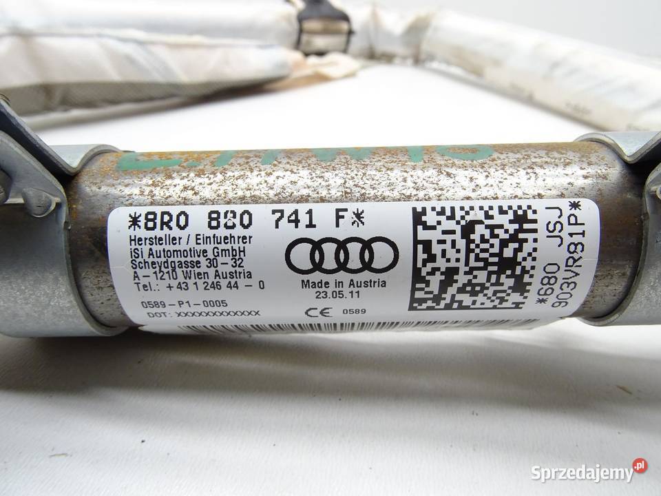 KURTYNA POWIETRZNA AIRBAG LEWA 8R0880741F AUDI małopolskie